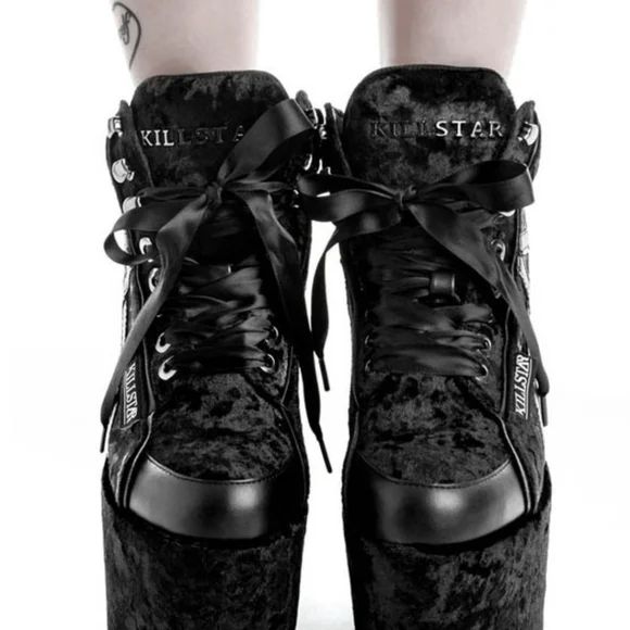 Killstar: Malice Platform Trainer [Velvet], Women's Sz 7 (runs big), Like New - Picture 9 of 13